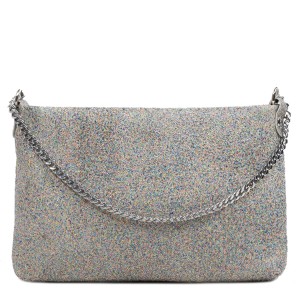 Gentuta piele tip plic bej deschis cu glitter GF2918