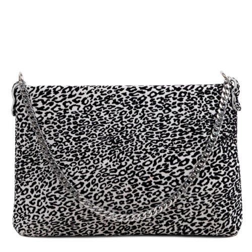 Gentuta piele tip plic negru/alb/ animal print GF2934