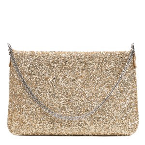Gentuta piele tip plic cu glitter auriu GF3081