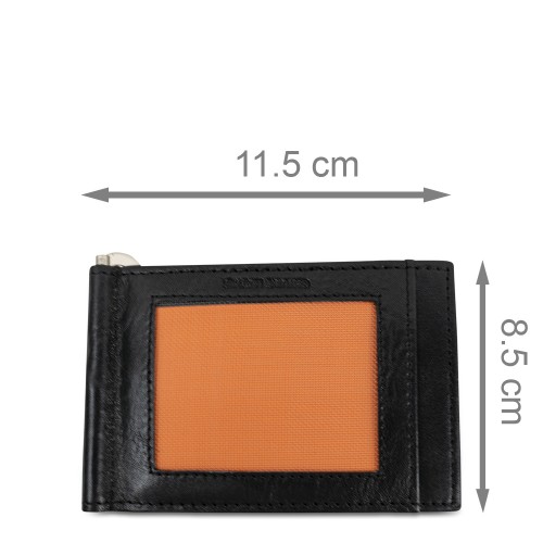 Port-card din piele neagra PT239