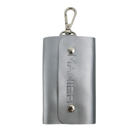 Port-chei din piele naturala silver PC012