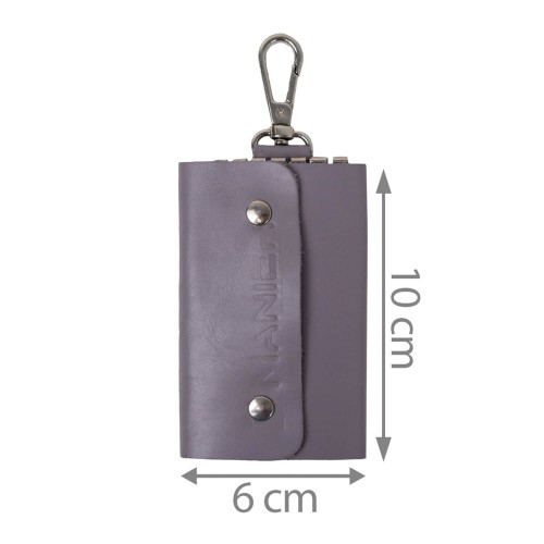 Port-chei piele gri/mauve PC034