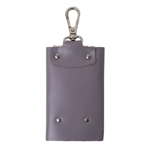Port-chei piele gri/mauve PC034