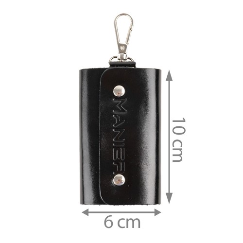 Port-chei piele negru lucios PC040