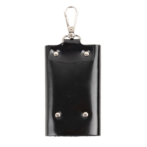 Port-chei piele negru lucios PC040