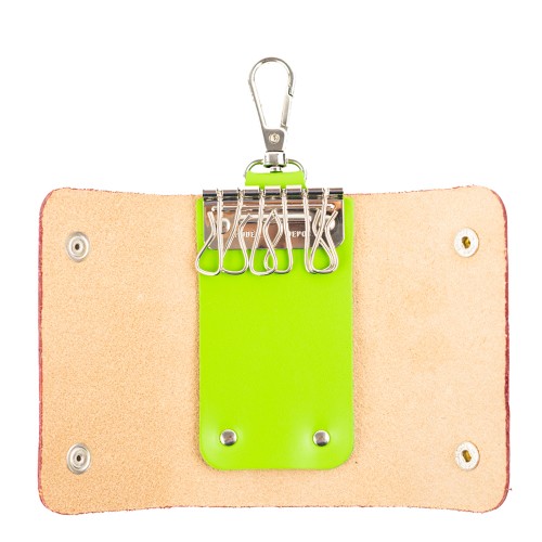 Port-chei piele paisley/verde PC043