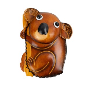 Port-monede piele Koala ocru PM045