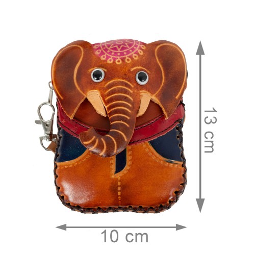 Port-monede piele elefant maro PM067