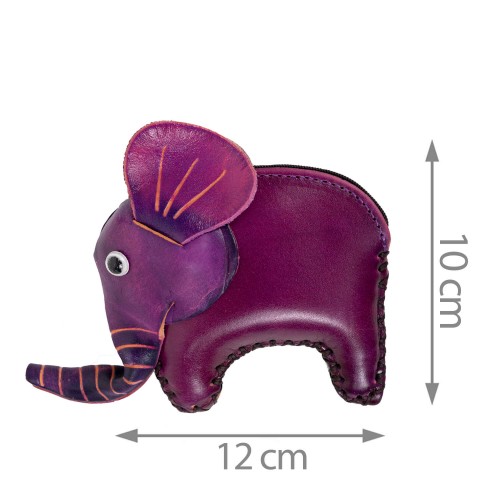 Port-monede piele elefant mov PM087