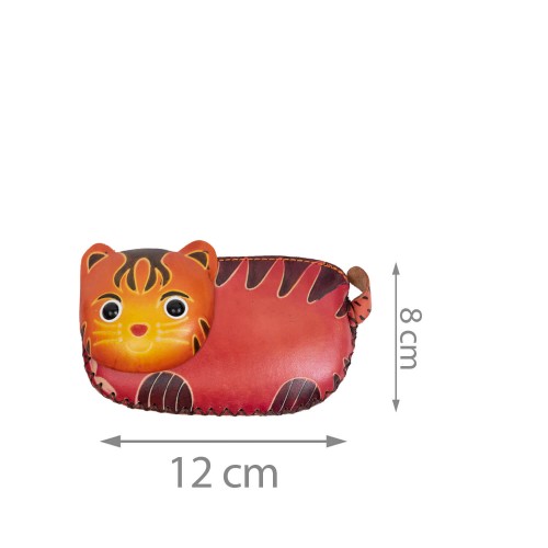 Port-monede pisica piele multicolora PM131