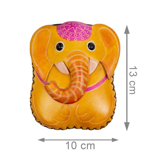 Port-monede piele elefant galben PM138