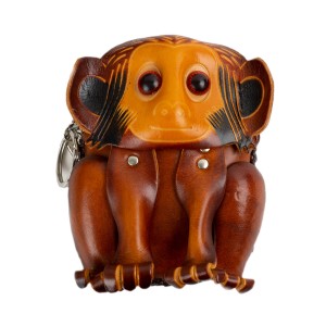 Port-monede piele Monkey maro PM039