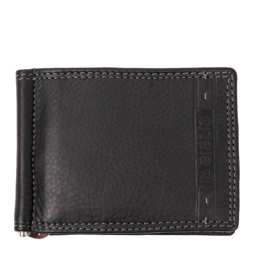 Port-card din piele naturala neagra PT015