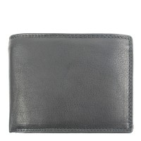 Portofel din piele naturala neagra PT027