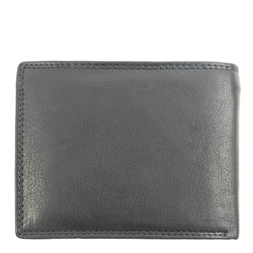 Portofel din piele naturala neagra PT027