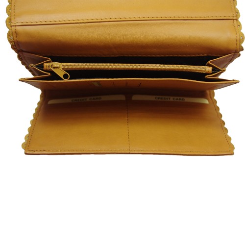 Portofel din piele naturala maro Model PTF001