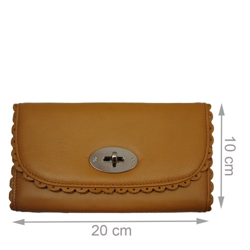 Portofel din piele naturala maro Model PTF001