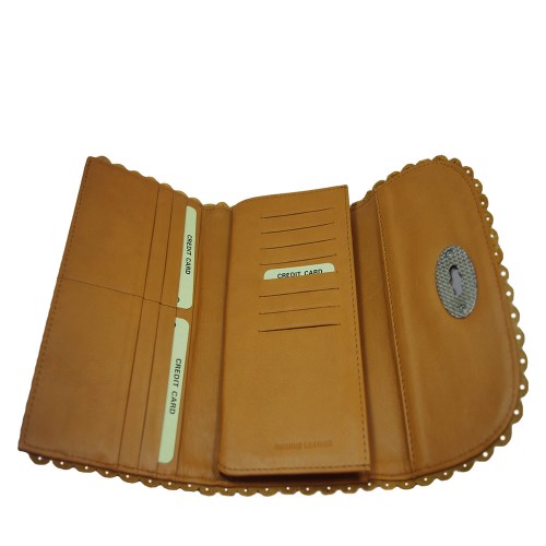 Portofel din piele naturala maro Model PTF001