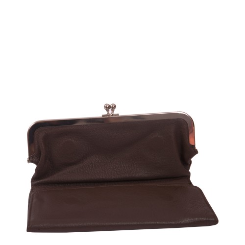 Portofel din piele naturala maro Model PTF009