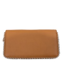 Portofel din piele naturala maro deschis cu lant Model PTF026