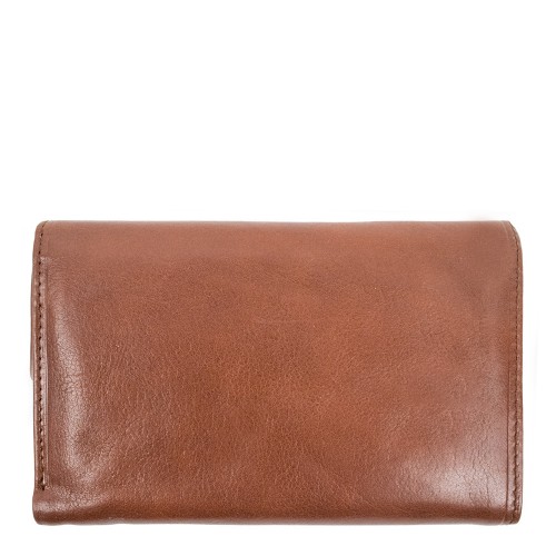 Portofel din piele naturala maro cognac Model PTF029