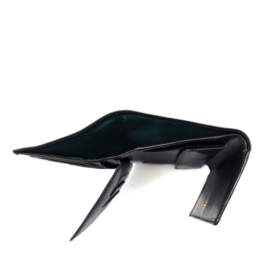 Portofel din piele naturala negru Model PTF030