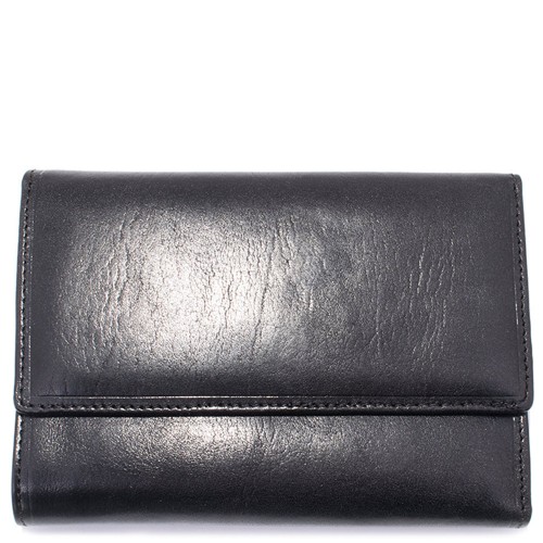 Portofel din piele naturala negru Model PTF030