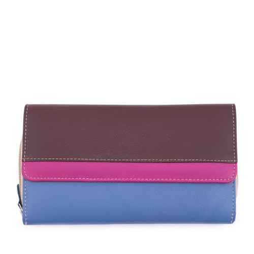Portofel din piele naturala bleu/maro PTF032