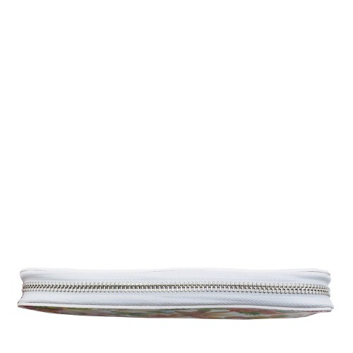 Portofel din piele naturala cu imprimeu floral PTF036
