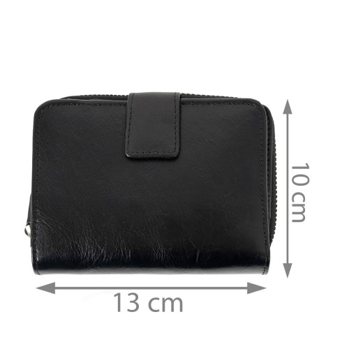 Portofel din piele naturala negru PTF041