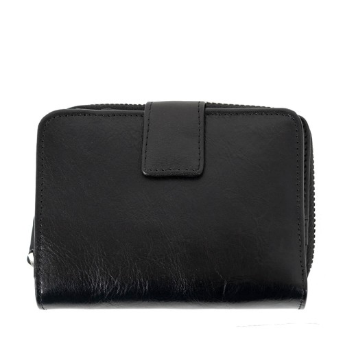 Portofel din piele naturala negru PTF041