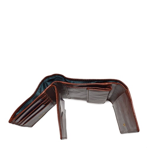 Portofel din piele naturala maro Model PTF048