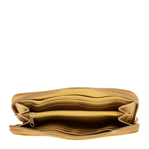 Portofel piele naturala maro camel PTF062