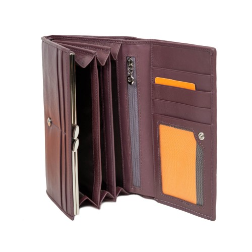 Portofel piele naturala marsala PTF210