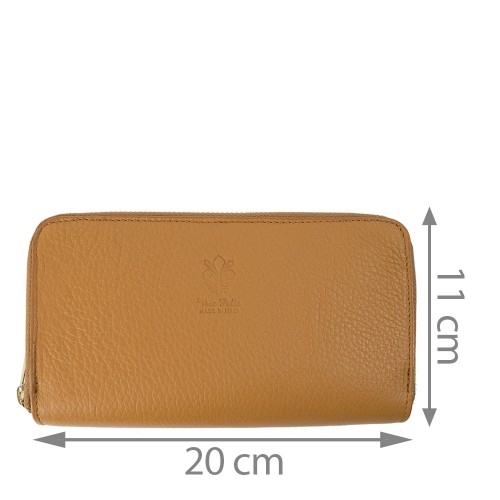 Portofel piele maro camel PTF074