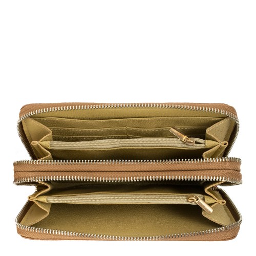 Portofel piele maro camel PTF074